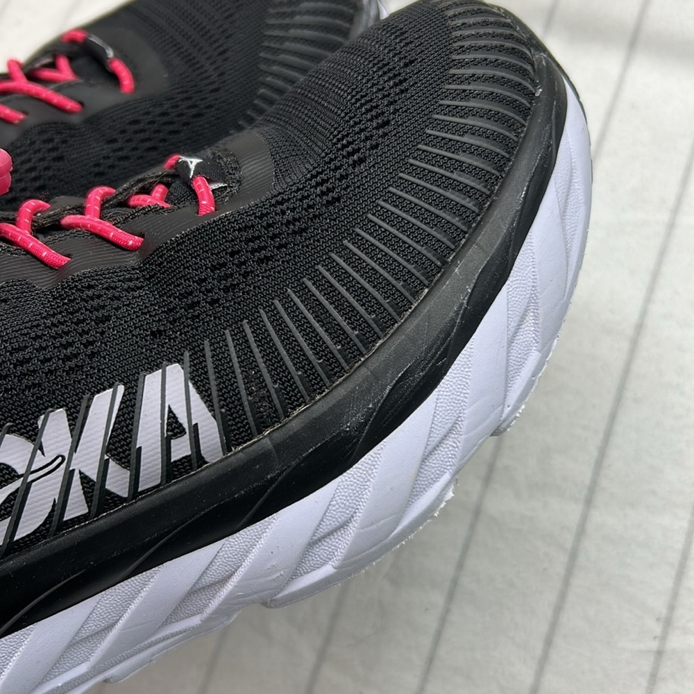 Hoka One One W Bondi 7 Women's Size 7.5 Black/White Running Shoes -  Used - Picture 6 of 10